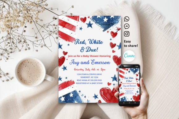 Download July of 4th Baby Shower Invitation - Shower Collection