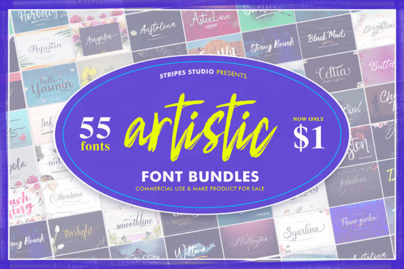 Download Artistic Font Bundles - Artistic font Collection