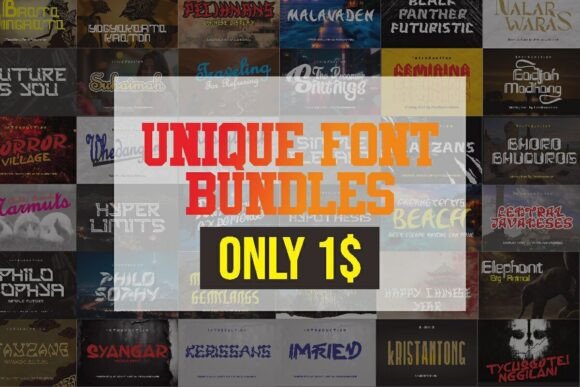 Download Unique Font Bundle - Unique font Collection
