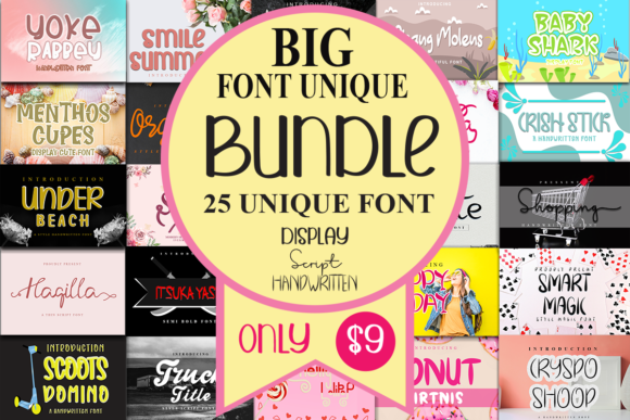 Download Unique Font Bundle - Unique font Collection